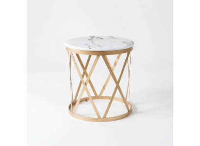 Living room side table gold modern furniture material stainless steel design new