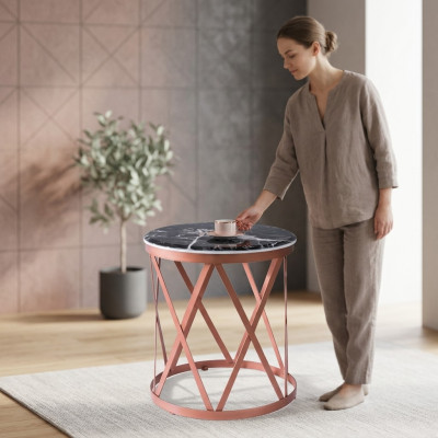 Living room side table luxurious luxury furniture table brown design new
