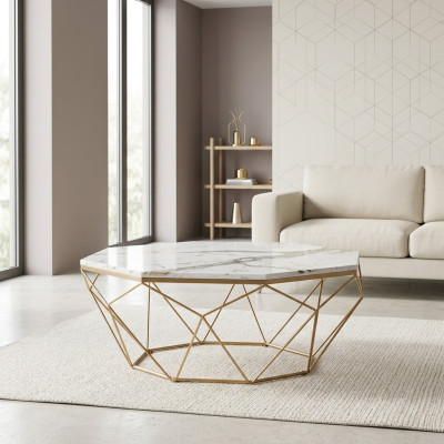 Coffee table furniture table gold luxury new modern living room design metal