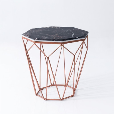 Side table living room luxury furniture material black metal design