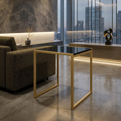 Living room side table furniture style modern material stainless steel design