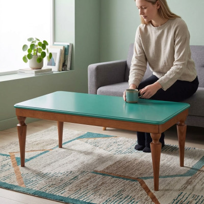 Coffee table wooden table luxury furniture design living room table modern brown