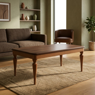 Luxury design coffee table new living room furniture brown table wood