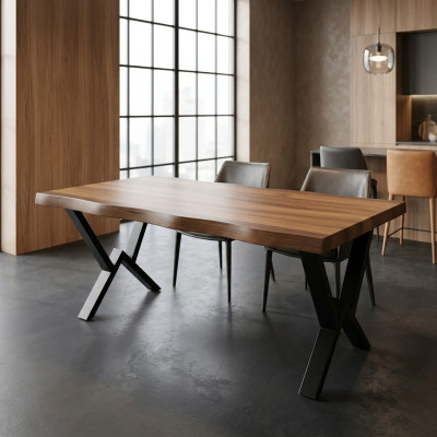 Dining room dining table luxury furniture wooden kitchen table new brown modern table
