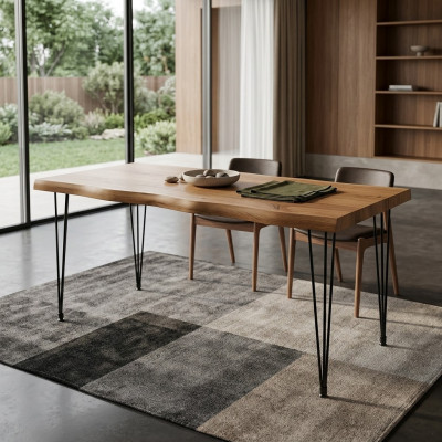 Dining room dining table luxury furniture wood kitchen table new brown table modern