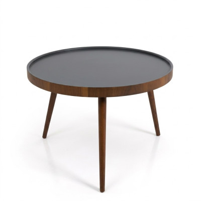 Round kitchen dining table coffee table color brown new style modern wood