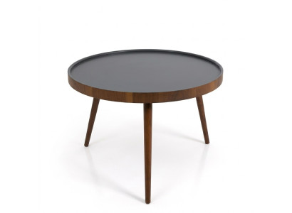 Round kitchen dining table coffee table color brown new style modern wood