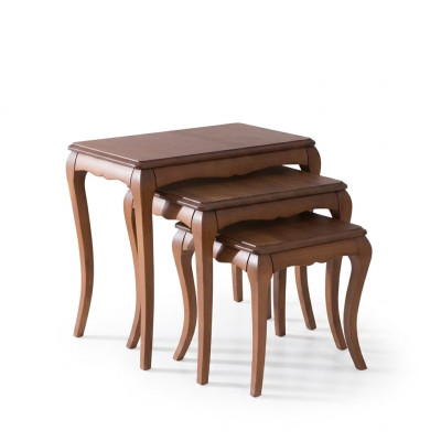 Side table 3x brown living room furniture material stainless steel design new