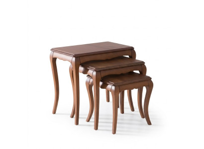 Side table 3x brown living room furniture material stainless steel design new