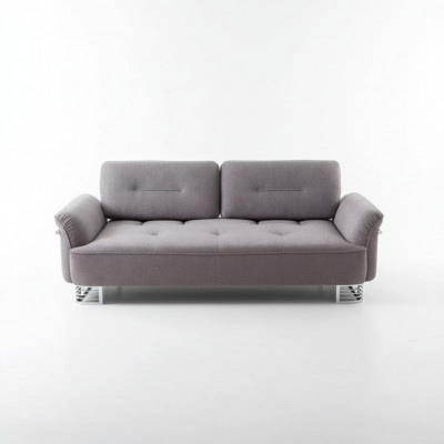Sofa 3-seater fabric living room design modern new luxury white gray