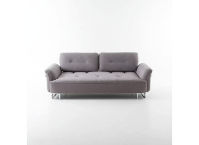 Sofa 3-seater fabric living room design modern new luxury white gray