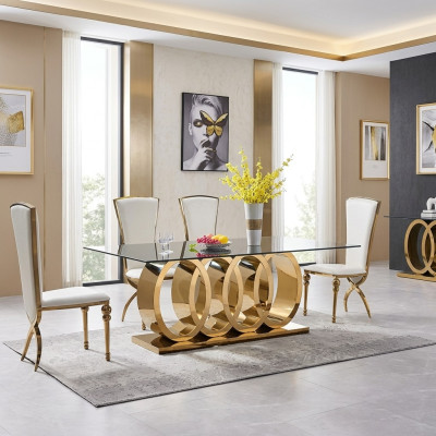 Modern dining table stainless steel table dining room tables designer furniture tables