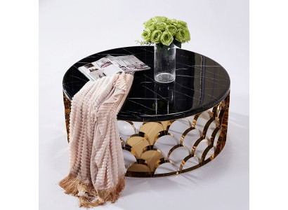 Black coffee table living room table designer stainless steel table gold table