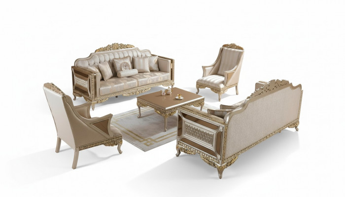Sofa set 3311, three-seater living room set, modern set, new luxury furniture.
