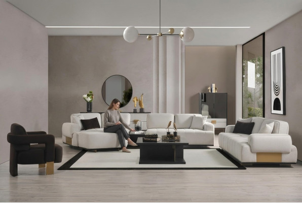 Living room set corner sofa L-shape 3-piece sofa couch set furniture sofas