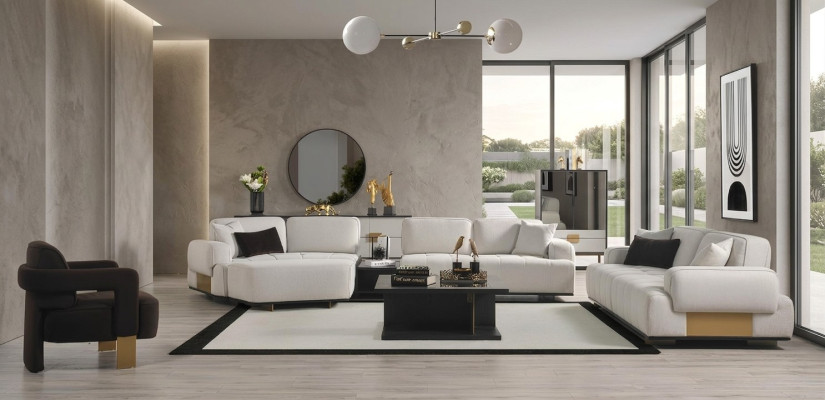 Living room set corner sofa L-shape 3-piece sofa couch set furniture sofas