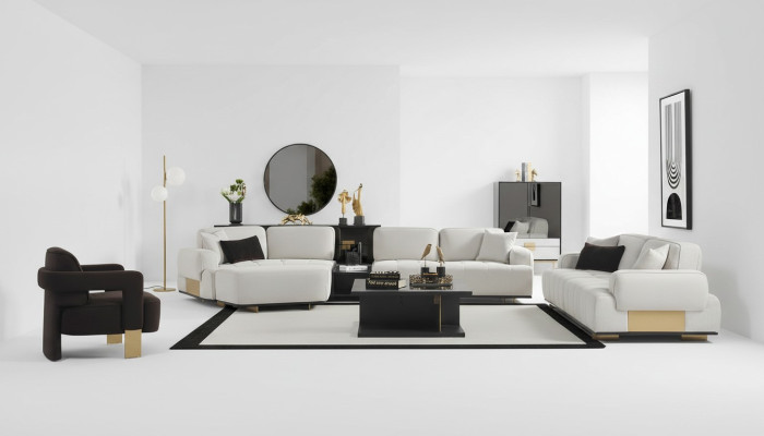 Living room set corner sofa L-shape 3-piece sofa couch set furniture sofas