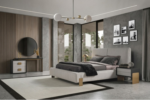Bedroom set bed 2x nightstands dressing table luxury new 5-piece