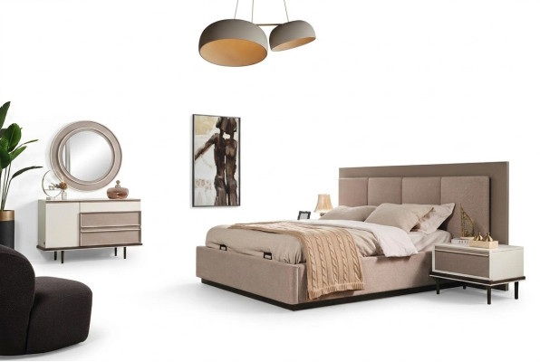 Bedroom set bed 2x nightstands dressing table luxury new 5-piece design