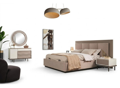 Bedroom set bed 2x nightstands dressing table luxury new 5-piece design