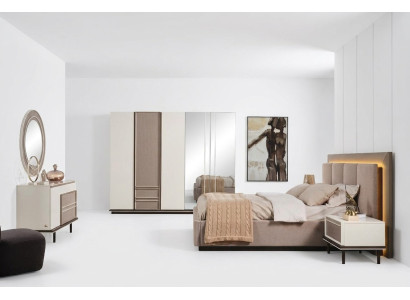 Bedroom set bed 2x nightstands dressing table luxury new 6-piece design