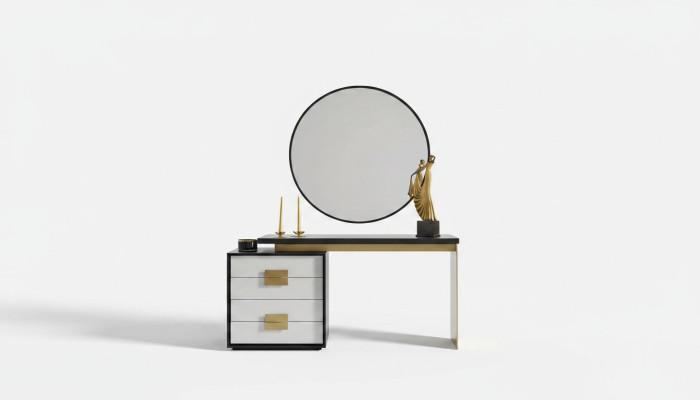 Bedroom Stylish Set Designer Dressing Table Luxury Mirror 2-piece Set