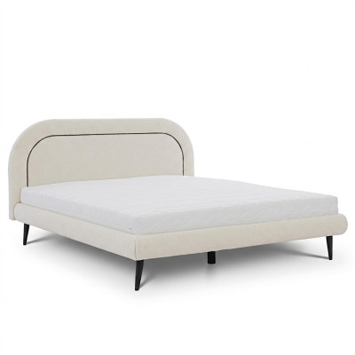 Bedroom furniture white bed modern textile bed upholstered double bed