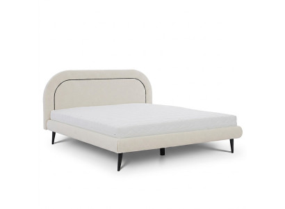 Bedroom furniture white bed modern textile bed upholstered double bed