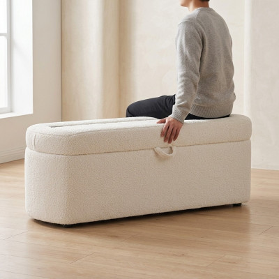 Bedroom furniture white bench designer upholstered storage chest