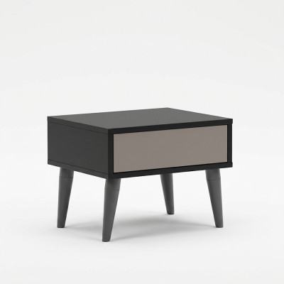 Black nightstand with drawer bedroom furniture high-quality furniture
