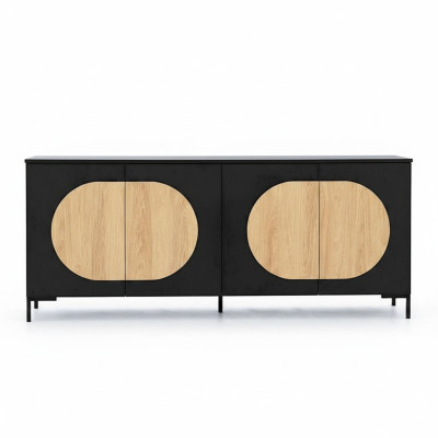 Black-Brown Dresser Bedroom Designer Wood Dresser Noble Sideboard