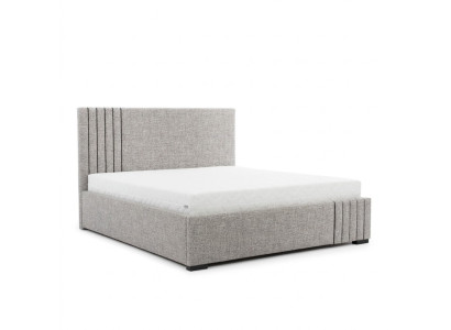Stylish gray double bed design bedroom beds large headboard