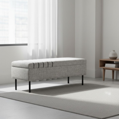 Modern gray bedroom bench luxurious bed bench wooden frame new