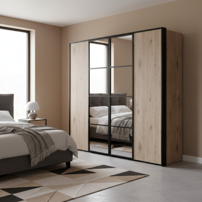 Large bedroom wardrobe modern cabinets luxurious wood furniture