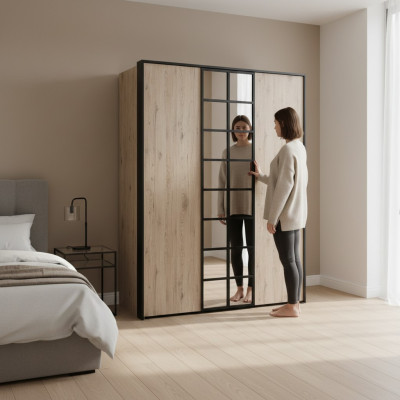 Brown wardrobe modern bedroom furniture designer cabinets new