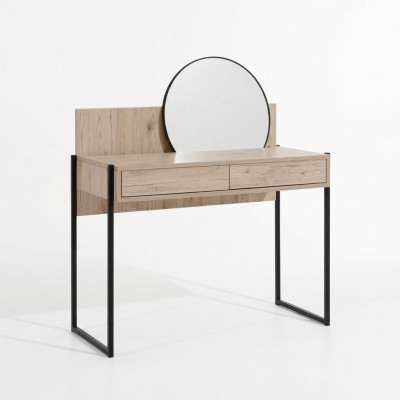 Brown makeup table mirror modern dressing table luxury wood furniture
