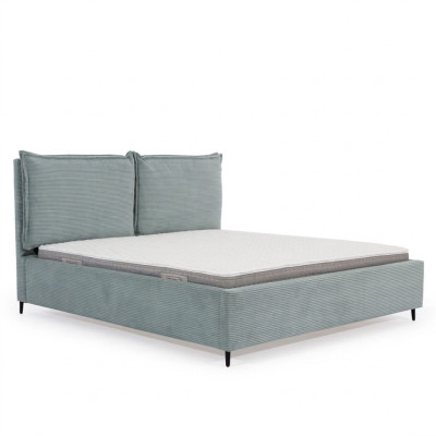 Large bedroom bed, luxurious textile bed, stylish upholstered beds