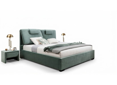 Complete bedroom set 3-piece double bed designer 2x nightstands