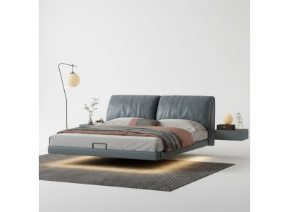 Gray bedroom designer beds wooden frame modern luxury furniture