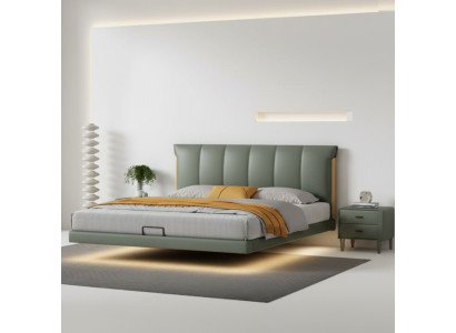Green wall bed designer bedroom beds leather beds textile beds