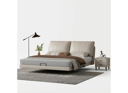 White bedroom wall bed designer leather double beds wood frame