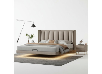 White bedroom double bed designer luxury furniture wooden frame beds