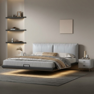 White bedroom designer bed luxury beds leather double beds new