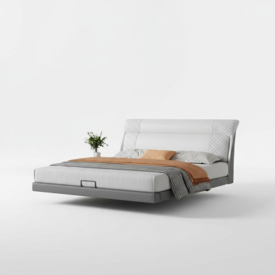 White bedroom bed designer leather beds fabric beds double beds