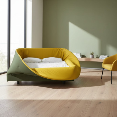 Bedroom bed designer furniture new luxury material wood