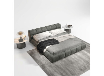 Low Grey Bedroom Bed Designer Double Bed Modern Style