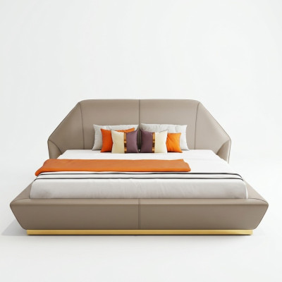Modern white double bed bedroom beds designer furniture wooden frame