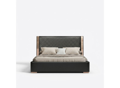 Bedroom beds gray leather bed modern furniture wooden frame beds
