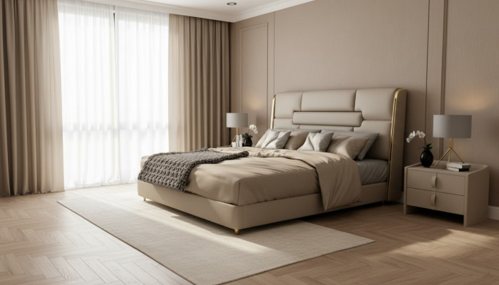 Bedroom furniture designer bed wooden frame double bed modern beds