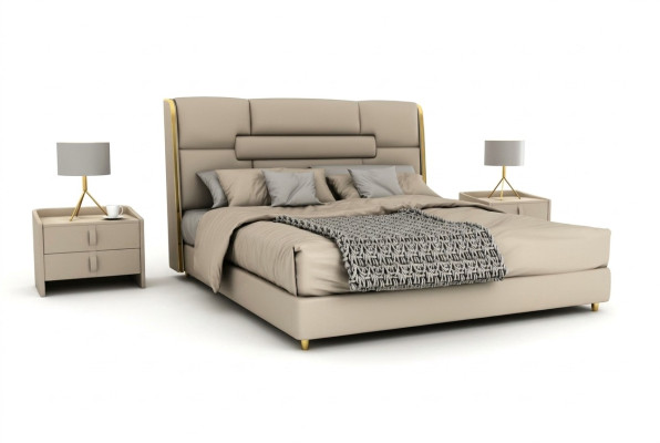 Bedroom furniture designer bed wooden frame double bed modern beds